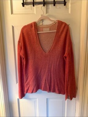 Zadig & Voltaire Coral V-Neck Sweater